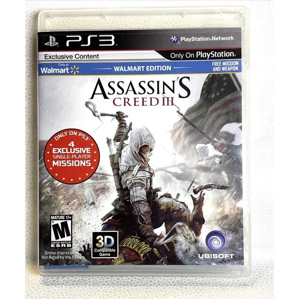 Lot 4 Sony Playstation 3 PS3 Assassins‎ Creed, II, III, and Black Flag